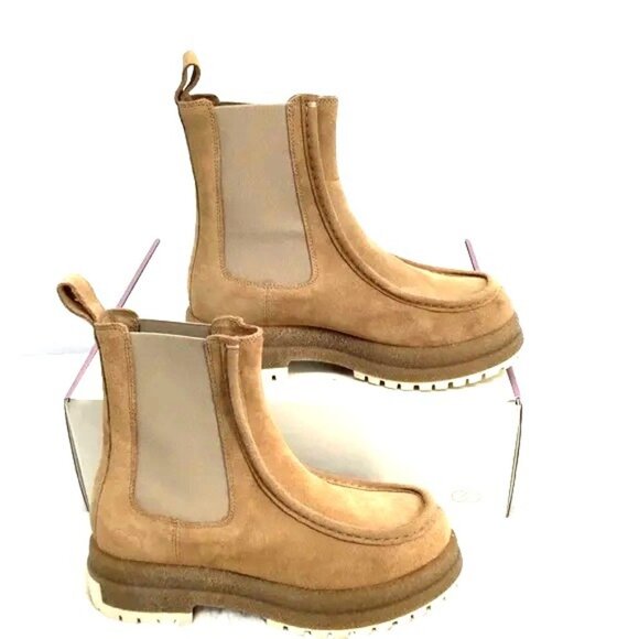 CALIA  By Carrie Underwood SAMIE Moc Toe Boots NWT Tan Winter Size 7 - Picture 3 of 7